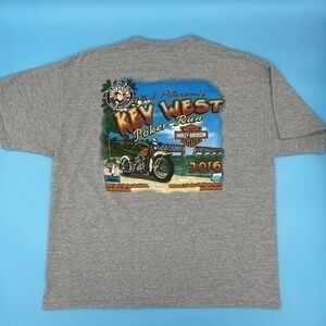Harley Davidson Poker Run Miami Florida Front/back Graphic Tee